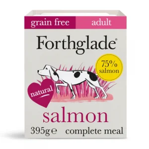Forthglade complete meal grain free SALMON with potato & vegetables natural wet dog food (395g)