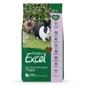 Burgess Excel Adult Light Rabbit Nuggets with Mint 1.5kg bag