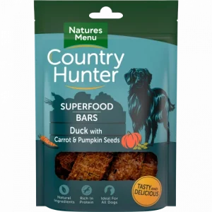 COUNTRY HUNTER SUPERFOOD BARS DUCK  FOR ADULT DOGS - 100g