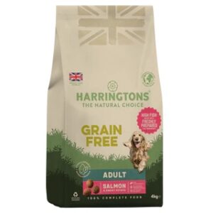 HARRINGTONS GRAIN FREE DRY ADULT DOG FOOD SALMON 4KG